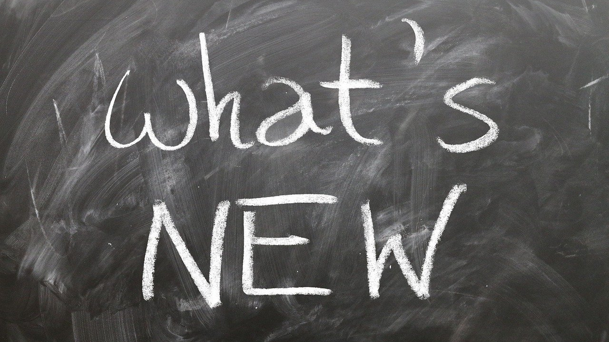 Newsletter leicht gemacht Kreideschrift auf Tafel "What´s new"
