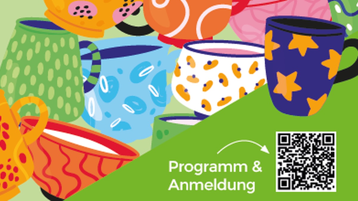 4. Ehrenamtsbrunch - Du bist nicht allein bunter Haufen von Tassen